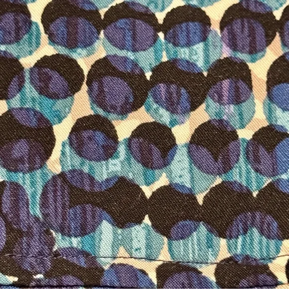 Nic + Zoe Long Good Vibes Sleeve Button Front Abstract Polka Dot Blouse Top - Picture 13 of 14